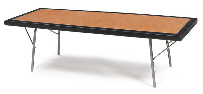 Appraisal: George Nelson bench by Herman Miller ebonized birch frame with