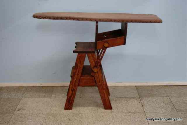 Appraisal: Vintage Step Stool Ironing Board CombinationMade of knotty pine and