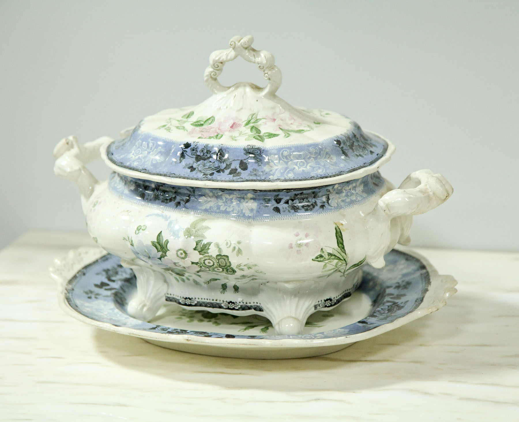 Appraisal: ENOCH WOOD SONS TUREEN AND UNDERPLATE England first half th