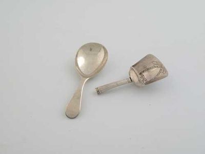 Appraisal: A George III Old English caddy spoon by W Eley