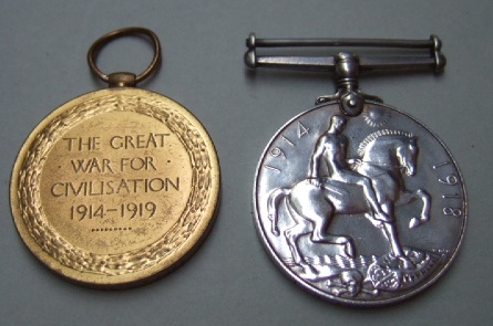 Appraisal: The - British War medal and the - Victory medal