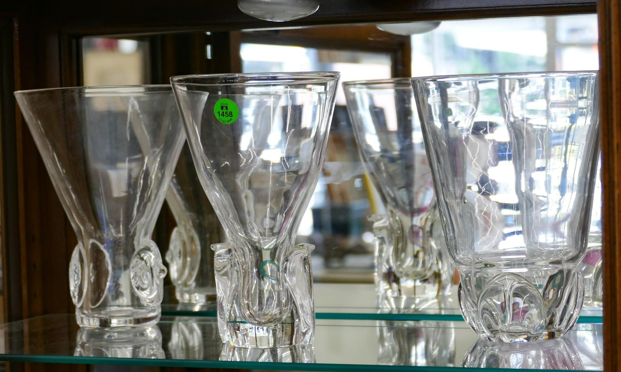 Appraisal: pc Steuben Crystal Vases '' Approx