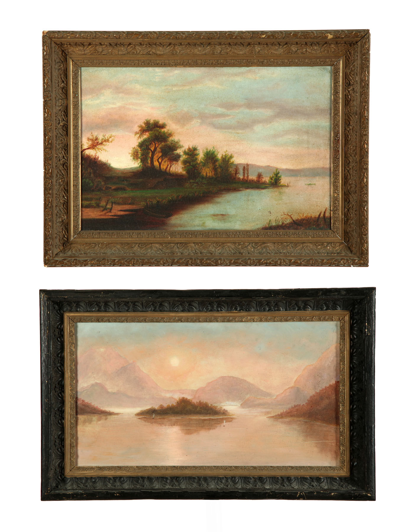 Appraisal: TWO LANDSCAPES AMERICAN SCHOOL LATE TH-EARLY TH CENTURY Oil on