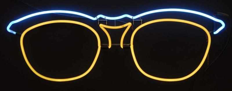 Appraisal: Optometrist Glasses Neon Sign Description s This neon came out