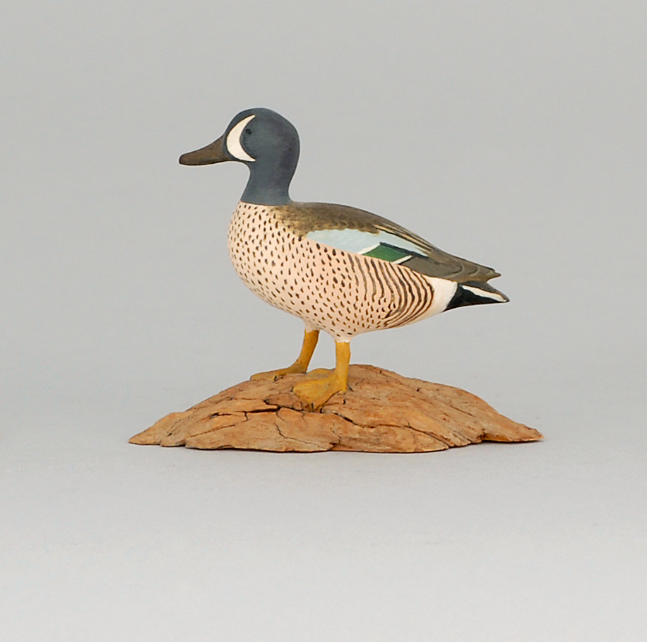 Appraisal: MINIATURE BLUE-WINGED TEAL DRAKE By Harold Gibbs of Barrington Rhode