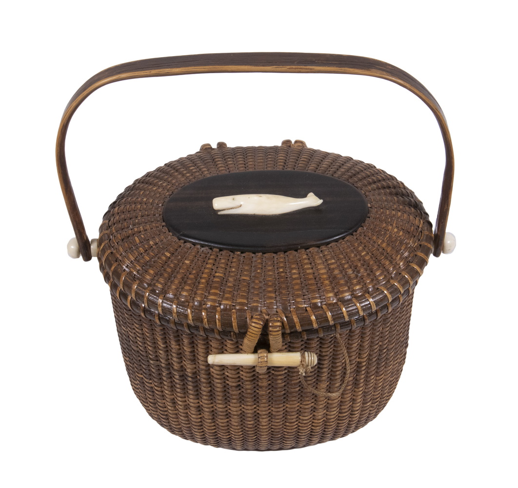 Appraisal: OVAL NANTUCKET FRIENDSHIP BASKET BY JOSE F REYES - Vintage