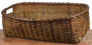 Appraisal: Large split oak basket th c '' h '' w