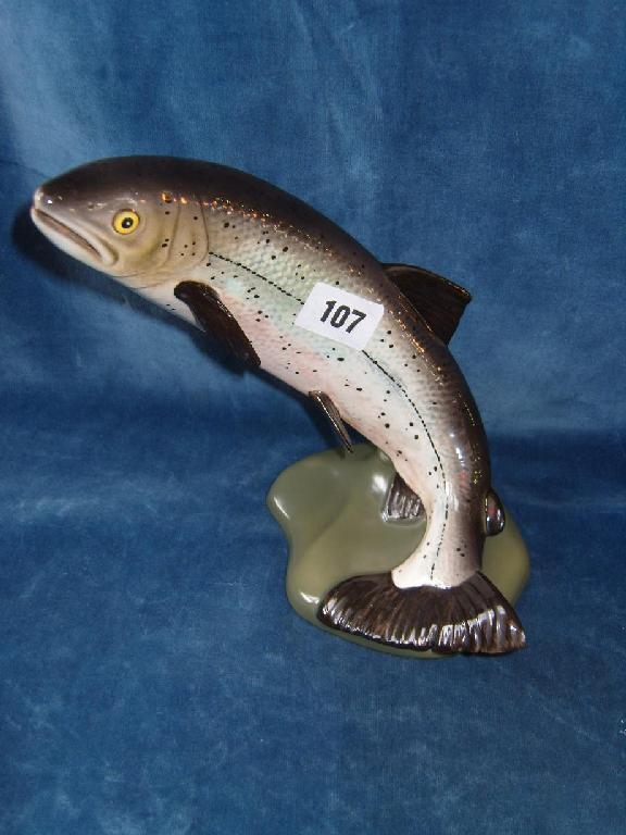 Appraisal: A Beswick model of a leaping trout with impressed mark