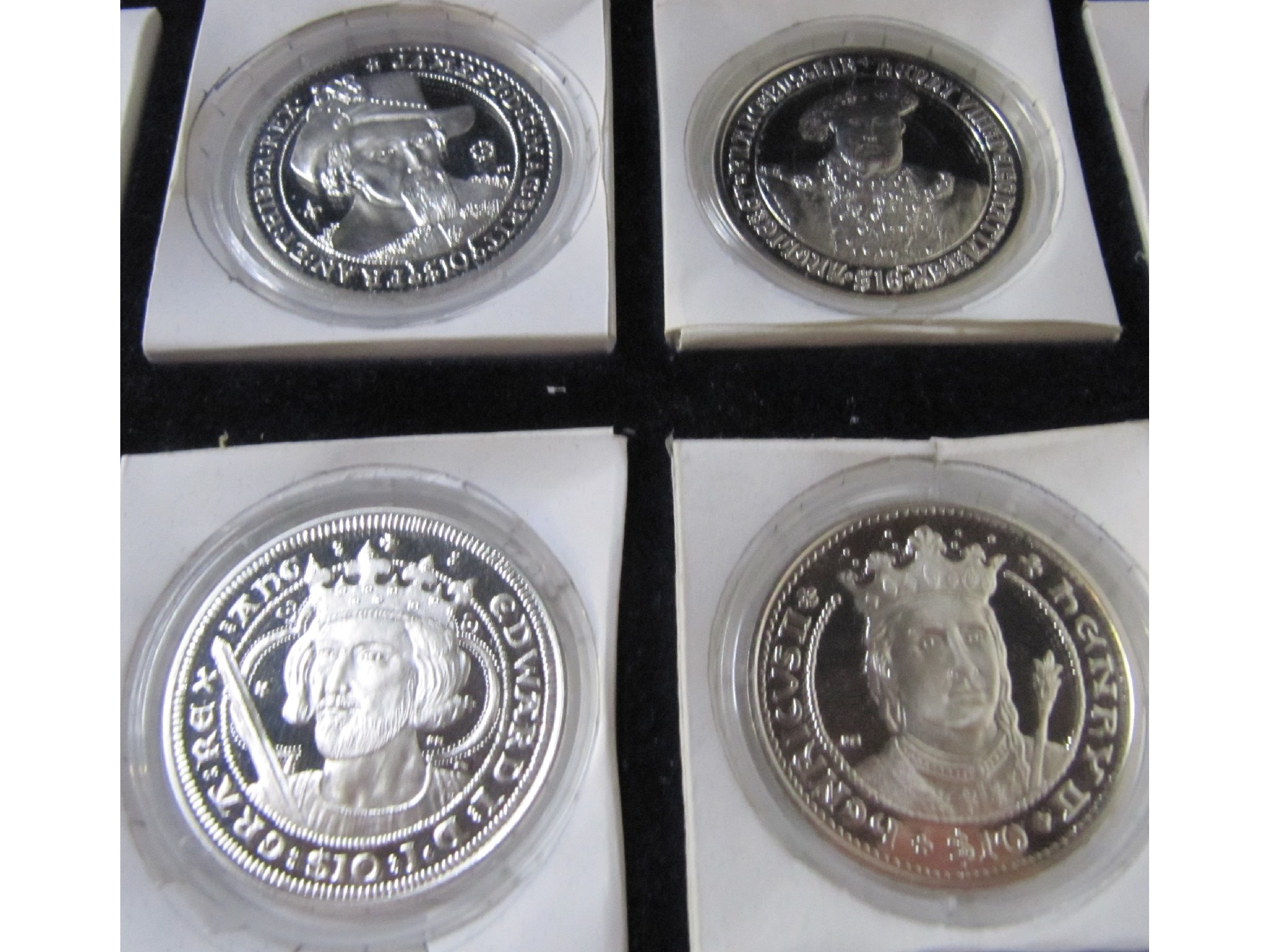 Appraisal: Twenty two silver proof coins of the Great Monarchs of