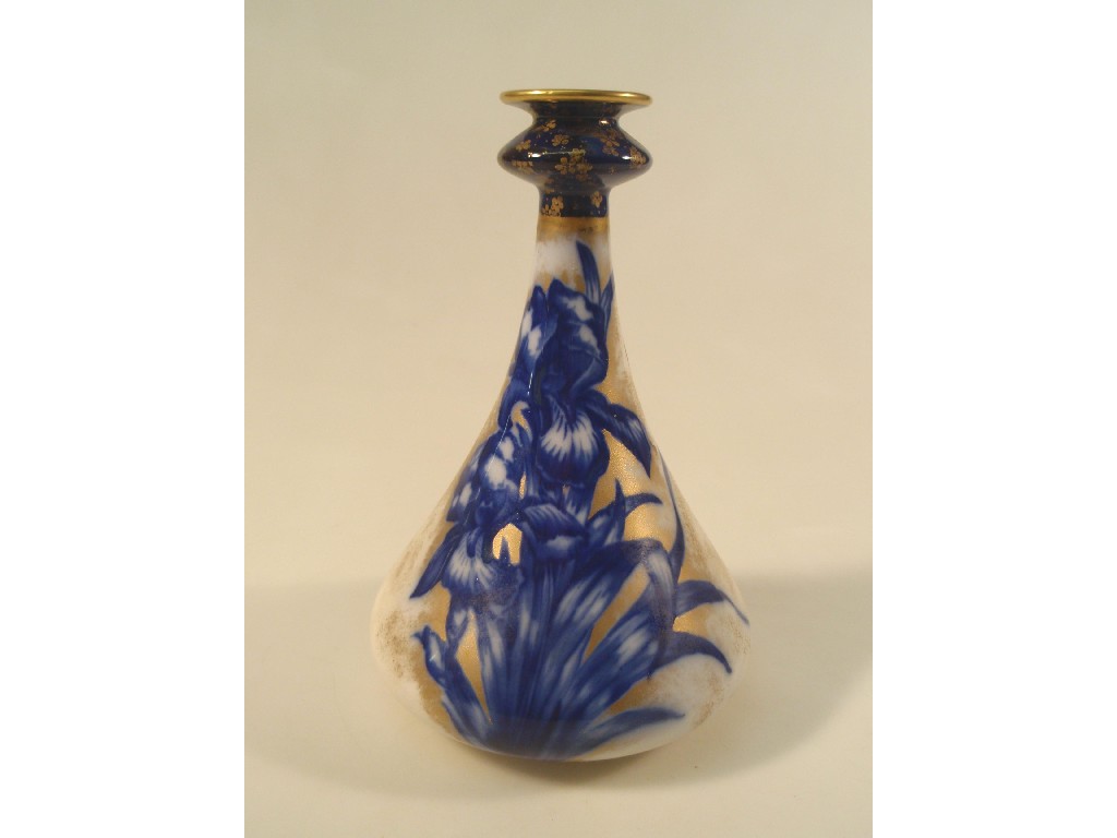 Appraisal: A Keeling Co flo-blue pottery vase with a knopped neck