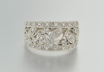 Appraisal: A Lady's White Gold and Diamond Ring k white gold