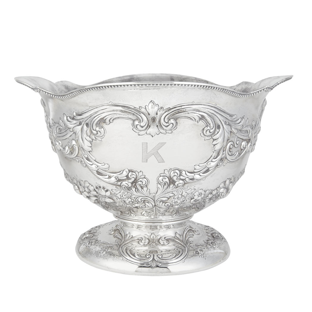 Appraisal: American Sterling Silver Punch Bowl Retailed by Simons Brothers Philadelphia