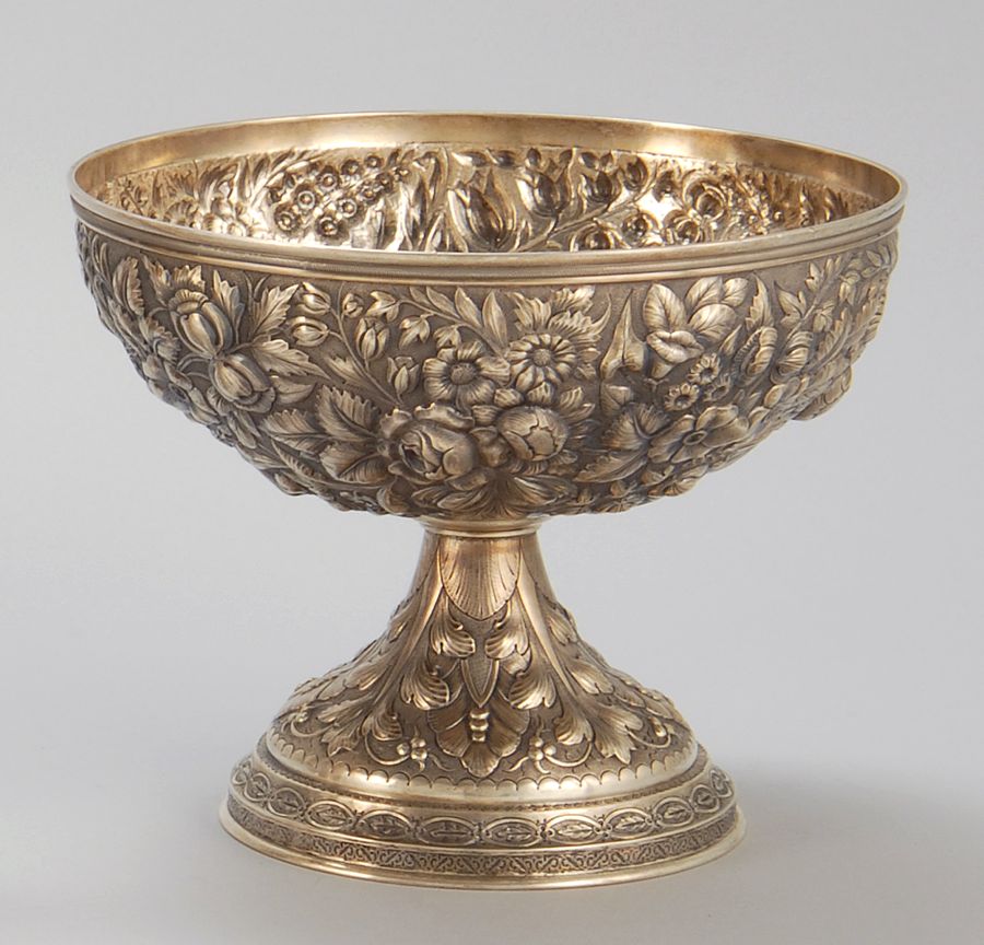 Appraisal: GORHAM STERLING SILVER TAZZA In circular form with pedestal support