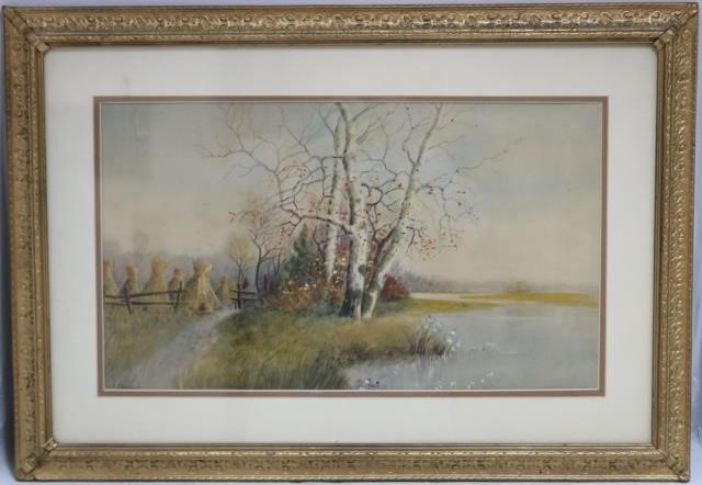 Appraisal: SAMUEL R CHAFFEE - RI FRAMED PASTELOF BIRCH TREES IN