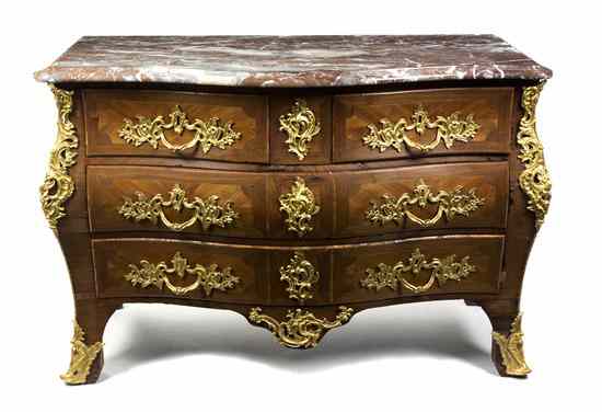 Appraisal: A Louis XV Parquetry and Gilt Bronze Mounted Commode Jean