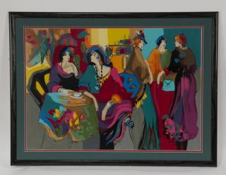 Appraisal: Isaac Maimon serigraph 'Cafe' de Lion' signed Isaac Maimon Israeli