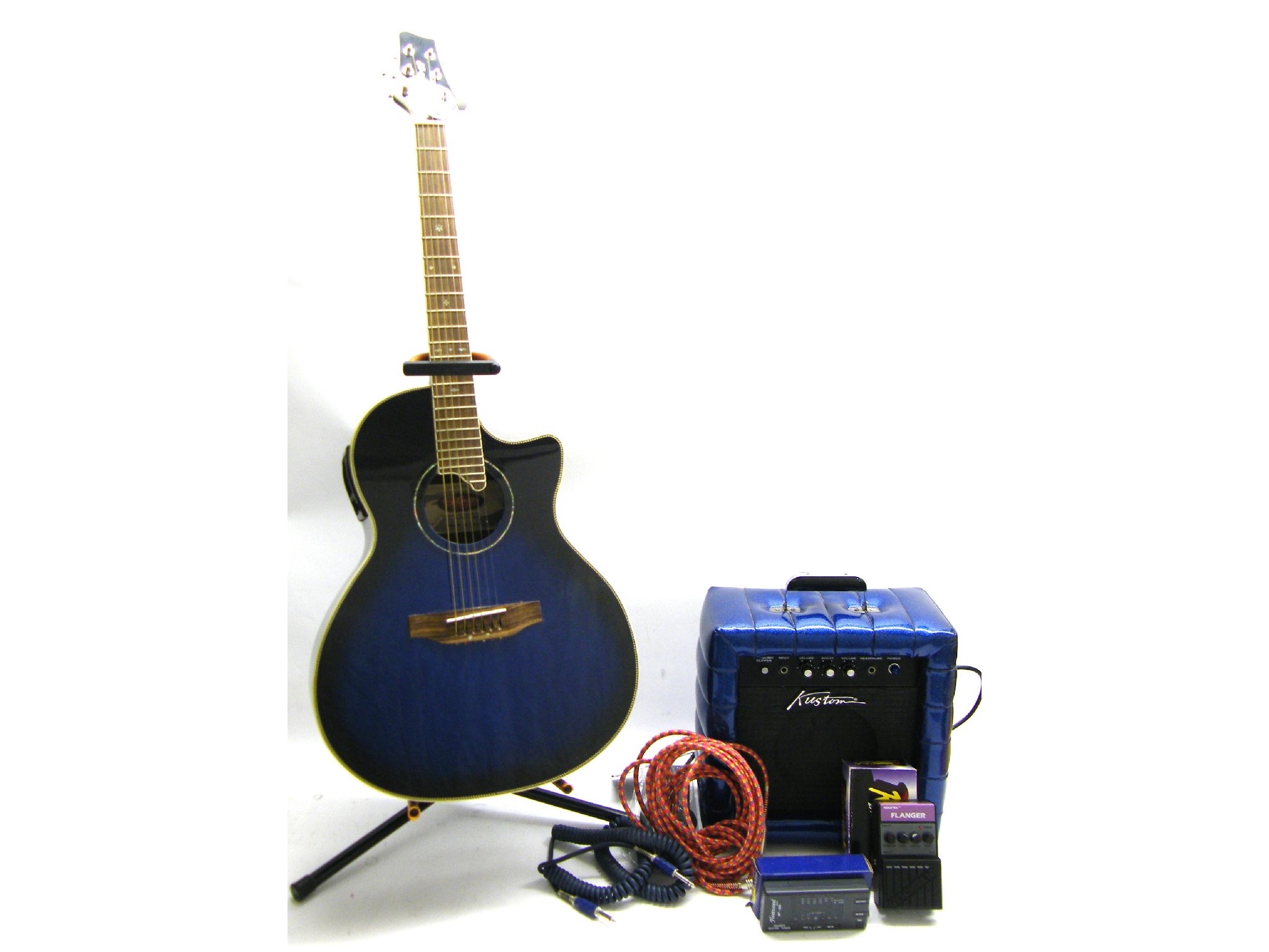 Appraisal: Stagg SW CETU- BLS electro acoustic guitar blue burst finish