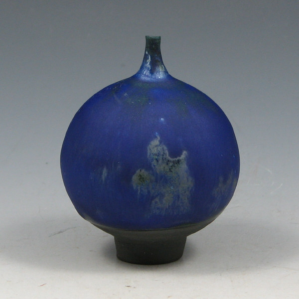 Appraisal: Rose Cabat Feelie in bulbous onion form cobalt blue with