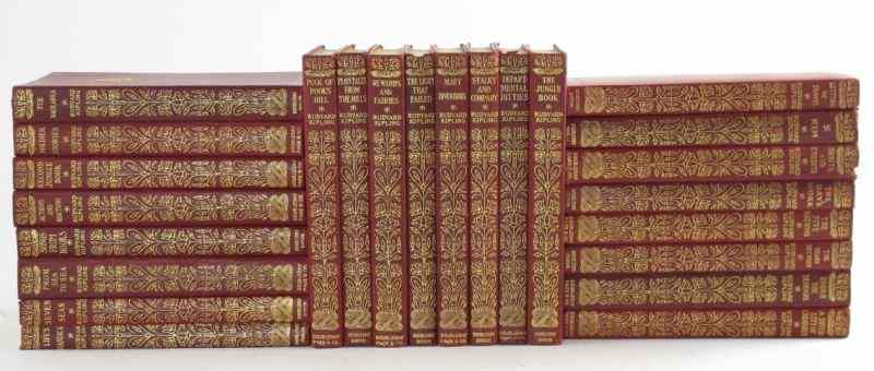 Appraisal: Vol Rudyard Kipling Leather Bound Booksincluding ''Life's Handicap '' ''Seven