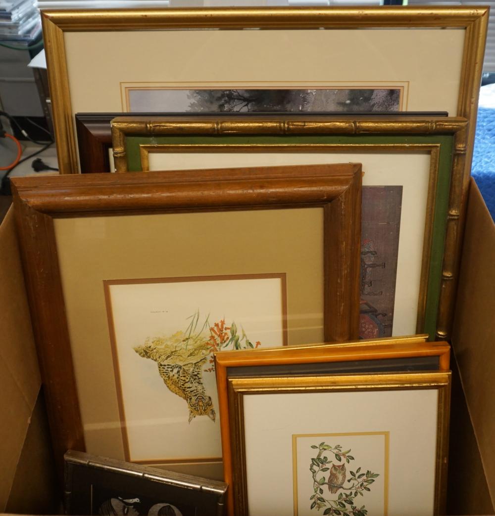 Appraisal: Ten Assorted Framed Works of Art Including a Shuzo Ikeda