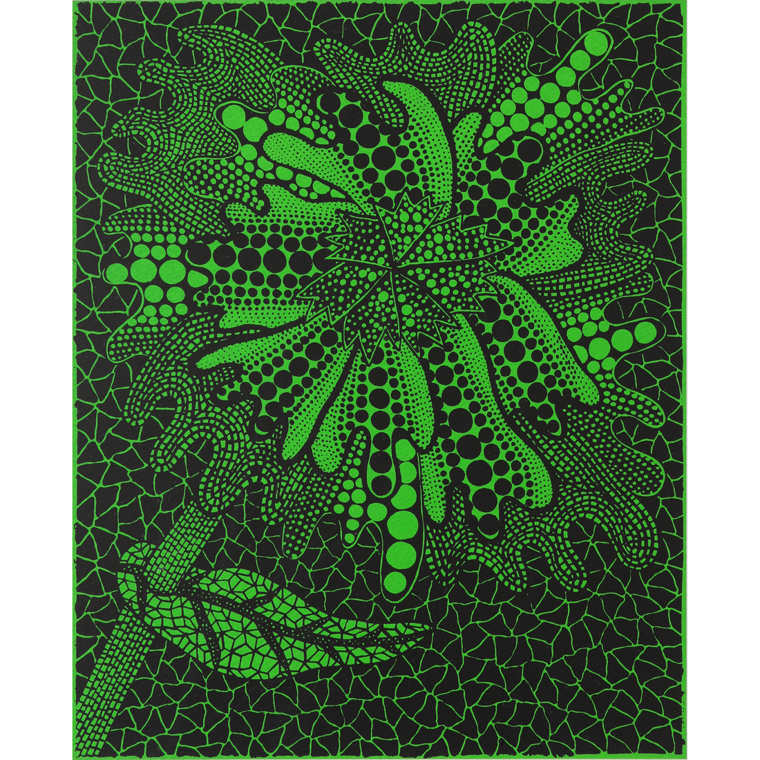 Appraisal: PRINT YAYOI KUSAMA Yayoi Kusama Japanese b Flower lithograph in