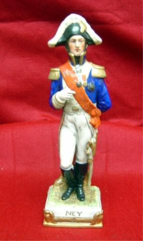 Appraisal: DRESDEN FIGURINE - NAPOLEON'S MARSHALL - NEY