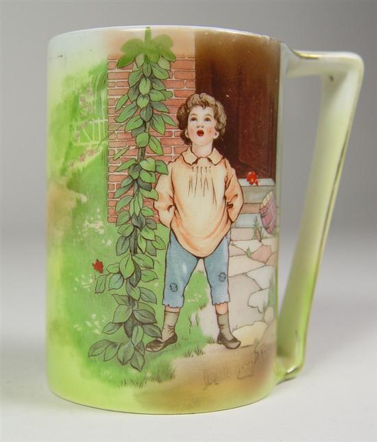 Appraisal: Royal Bayreuth Mug Jack and the Beanstalk mug Hand painted