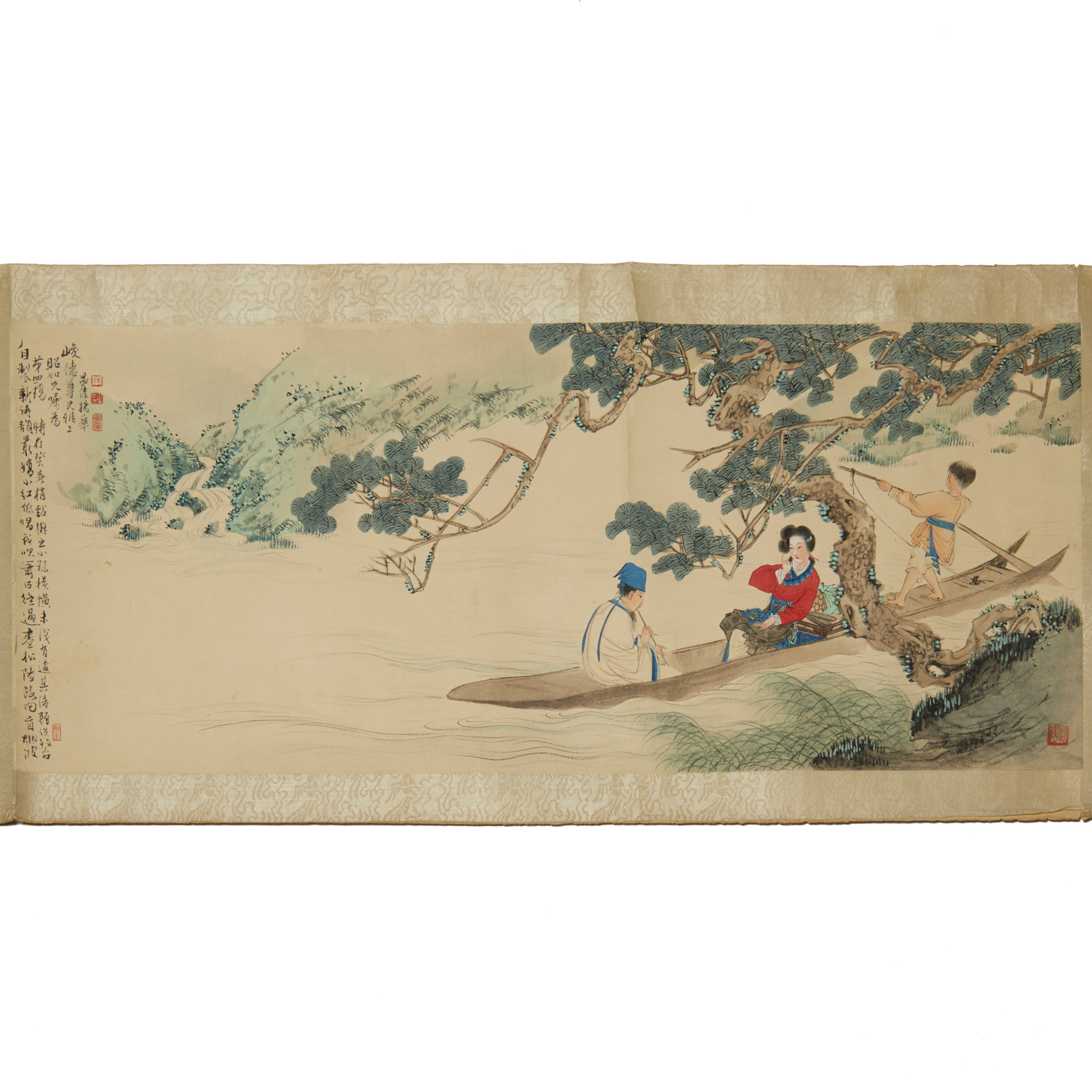 Appraisal: CHINESE SCHOOL SCROLL PAINTING Chinese School th c Woman and