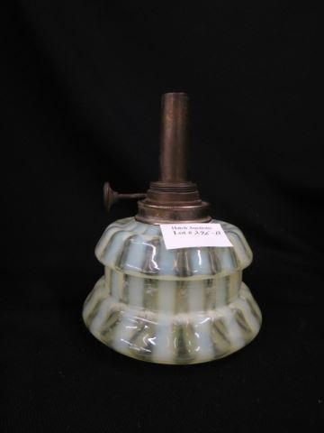 Appraisal: Victorian Vaseline Opalescent Oil Lamp excellent