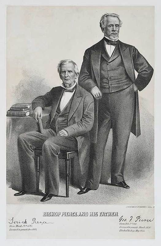 Appraisal: Rare Georgia Lithograph Bishop Pierce and His Father J W