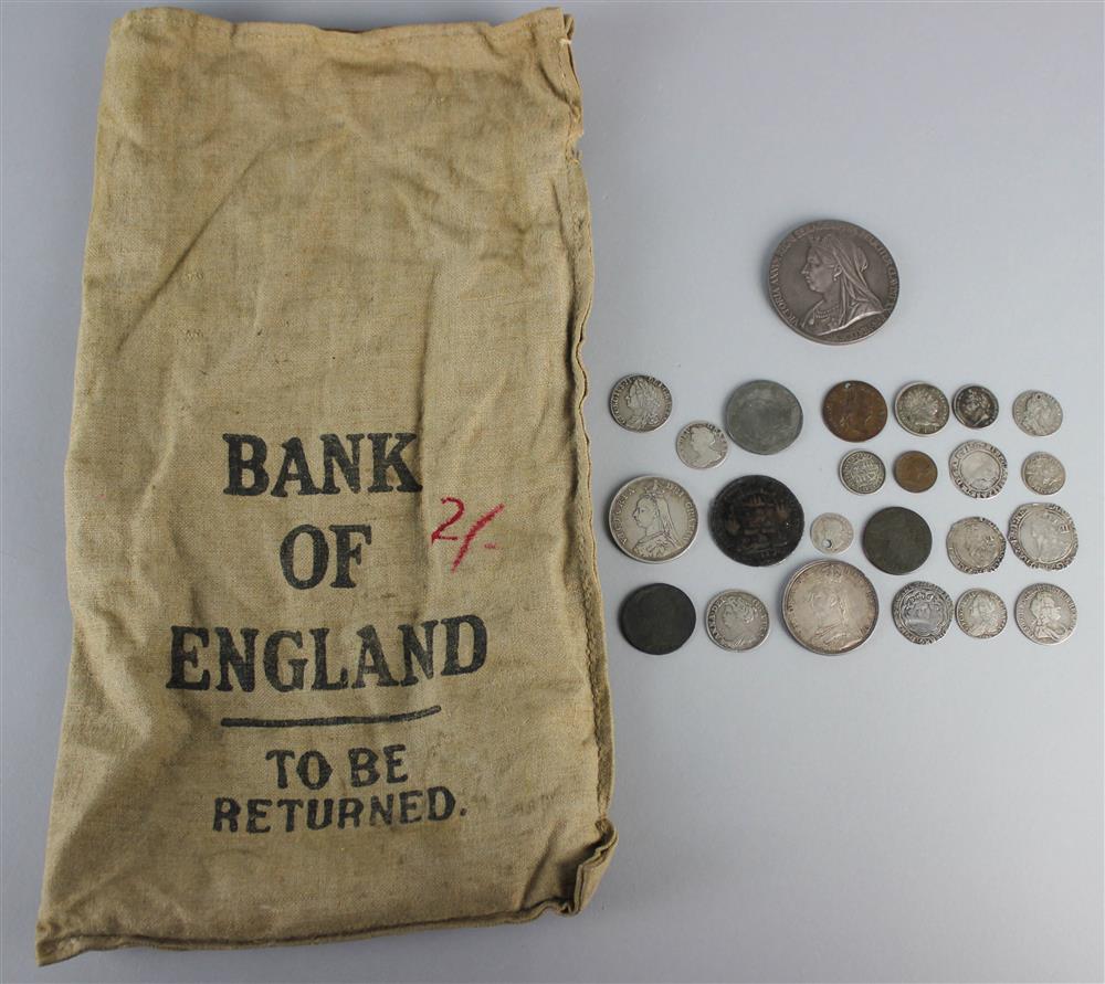 Appraisal: SILVER COINS AND MEDALS FROM GREAT BRITAIN RANGING IN DATE