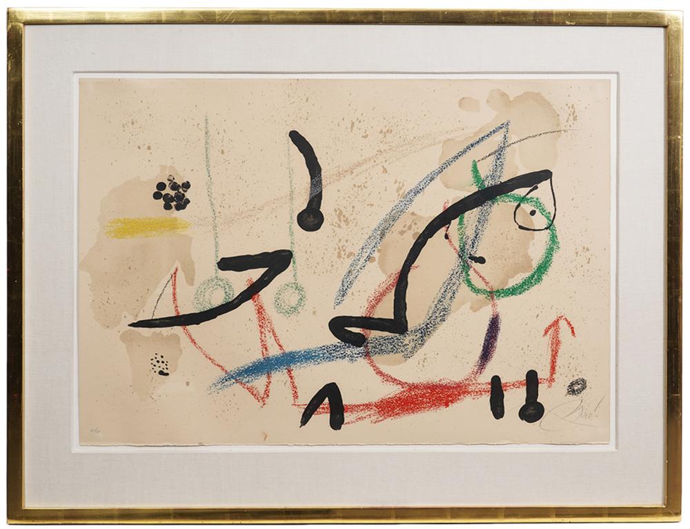 Appraisal: JOAN MIRO SIGNED LITHOGRAPHJoan Miro Spain - Miro lithograph signed