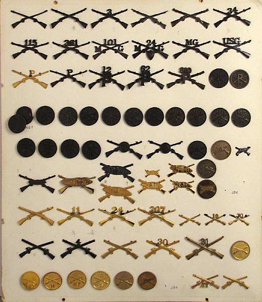 Appraisal: A group of Infantry Machine Gun Units and Tank Infantry