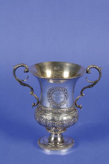 Appraisal: A LATE TH EARLY TH CENTURY TWO-HANDLED PRESENTATION CUP of