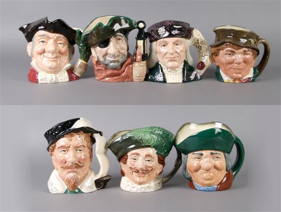 Appraisal: A Group of Seven Royal Doulton Large Character Jugs Height