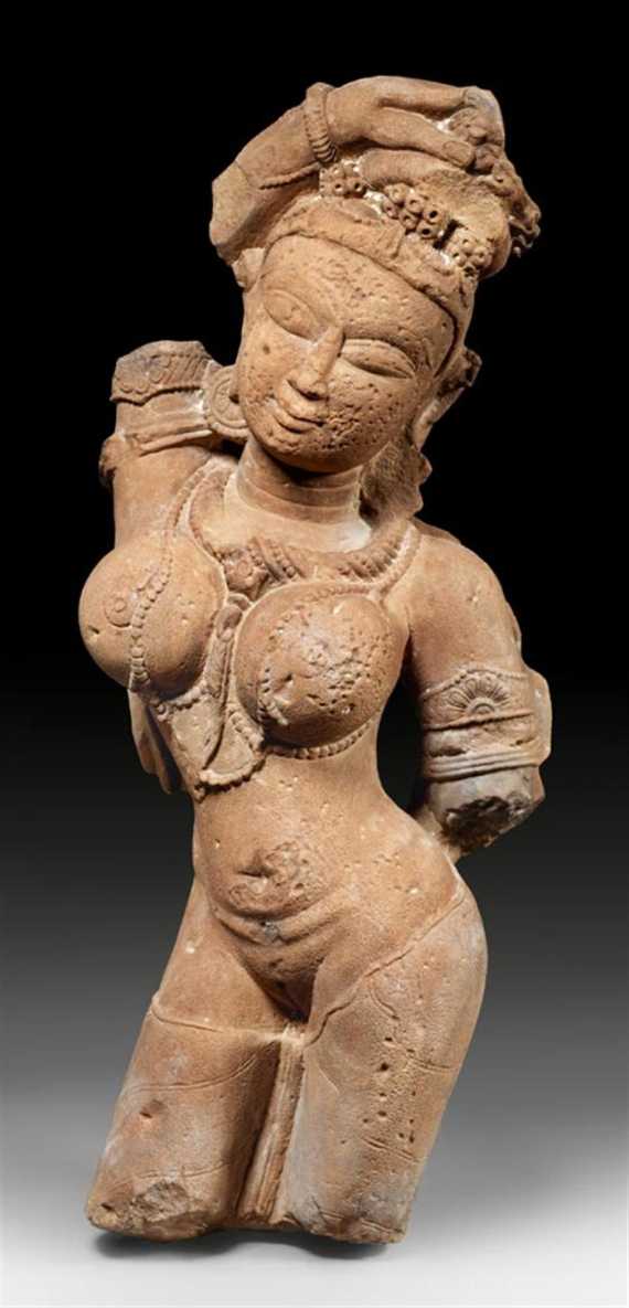 Appraisal: A SANDSTONE DANCING YAKSHI Central India ca th ct Height