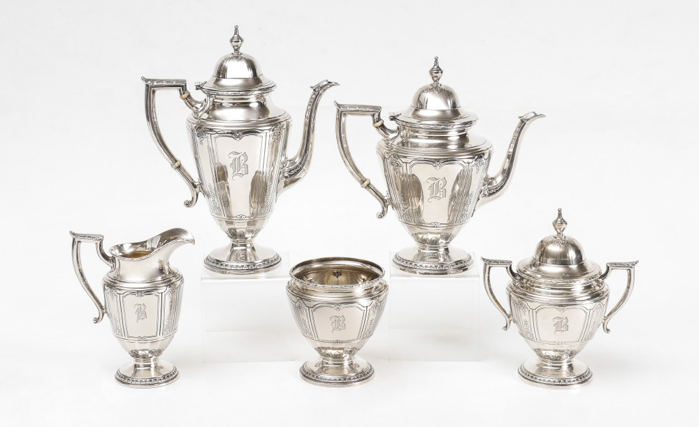 Appraisal: GORHAM PRINCESS PATRICIA PIECE STERLING TEA SET pieces in the