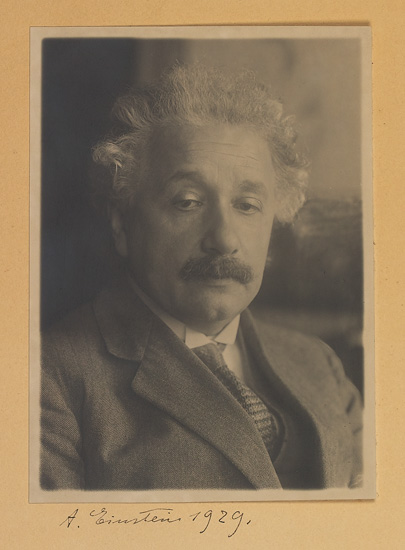 Appraisal: EINSTEIN ALBERT Photograph dated and Signed A Einstein bust portrait