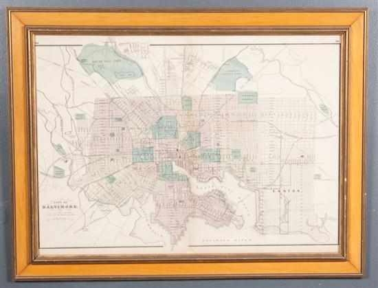 Appraisal: Map ''City of Baltimore'' no credits but probably Hopkins circa