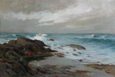 Appraisal: ROBERT RUSSELL MACNEE G I SCOTTISH - WAVES BREAKING ON