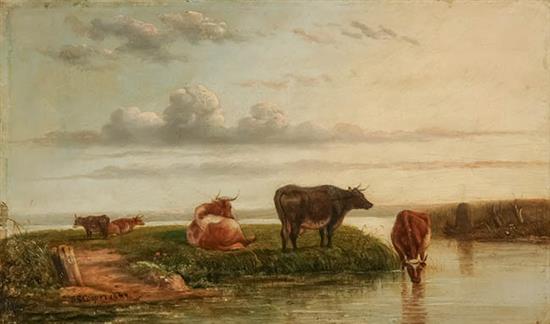 Appraisal: Thomas Sidney Cooper British - Cows Watering Signed T S