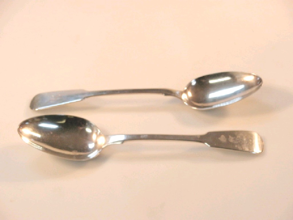 Appraisal: A pair of Victorian silver fiddle pattern tablespoons initialled C