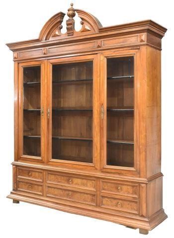 Appraisal: French Louis Philippe period walnut bookcase mid th c split