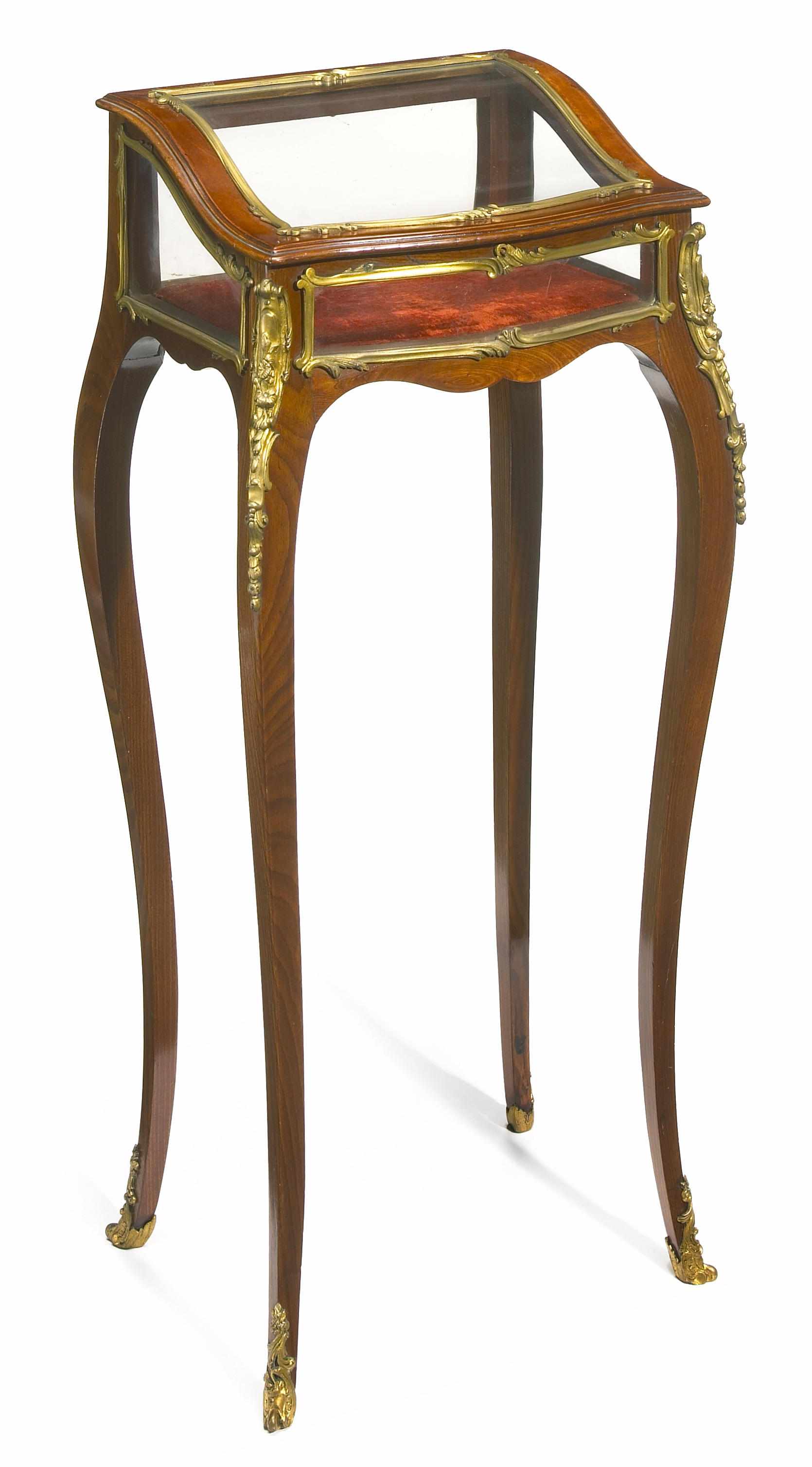 Appraisal: A Louis XV style gilt bronze mounted mahogany bijouterie table