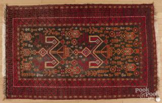 Appraisal: Two semi antique Turkoman carpets ' '' x ' ''