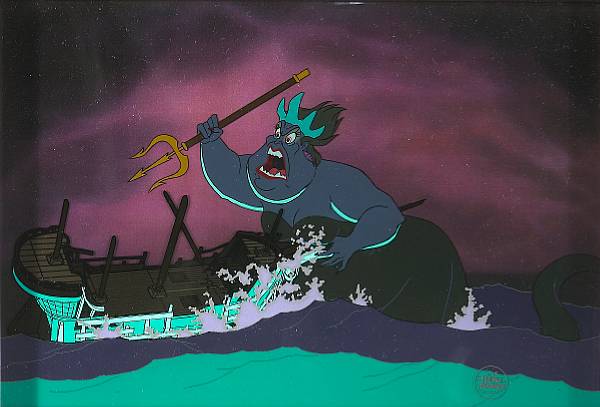 Appraisal: A Walt Disney celluloid from The Little Mermaid gouache on