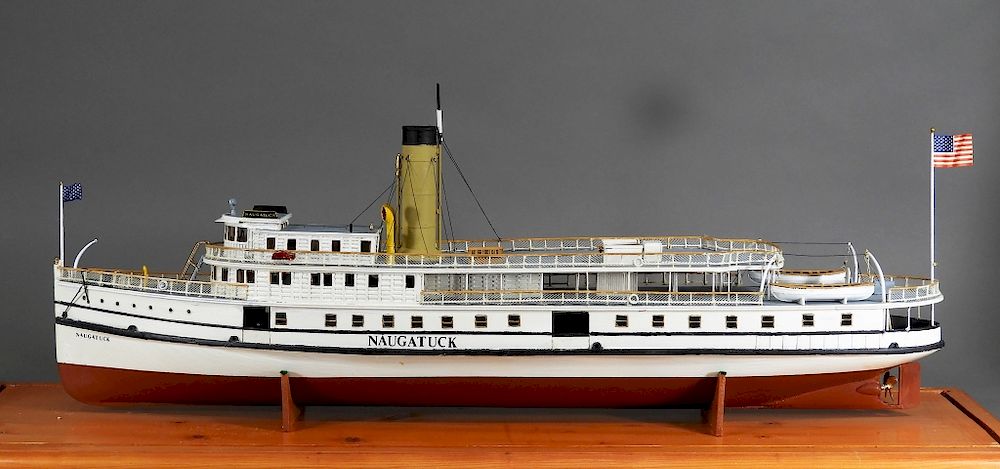 Appraisal: Naugatuck Scratch Built Steamer Ship Boat Model United States th