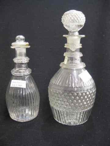 Appraisal: Two American Mold Blown Decanters '' '' early th century