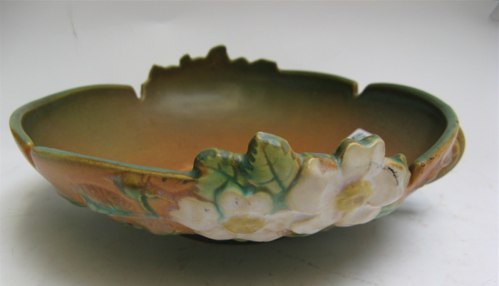 Appraisal: AMERICAN ROSEVILLE ART POTTERY CENTERPIECE BOWL in the White Rose