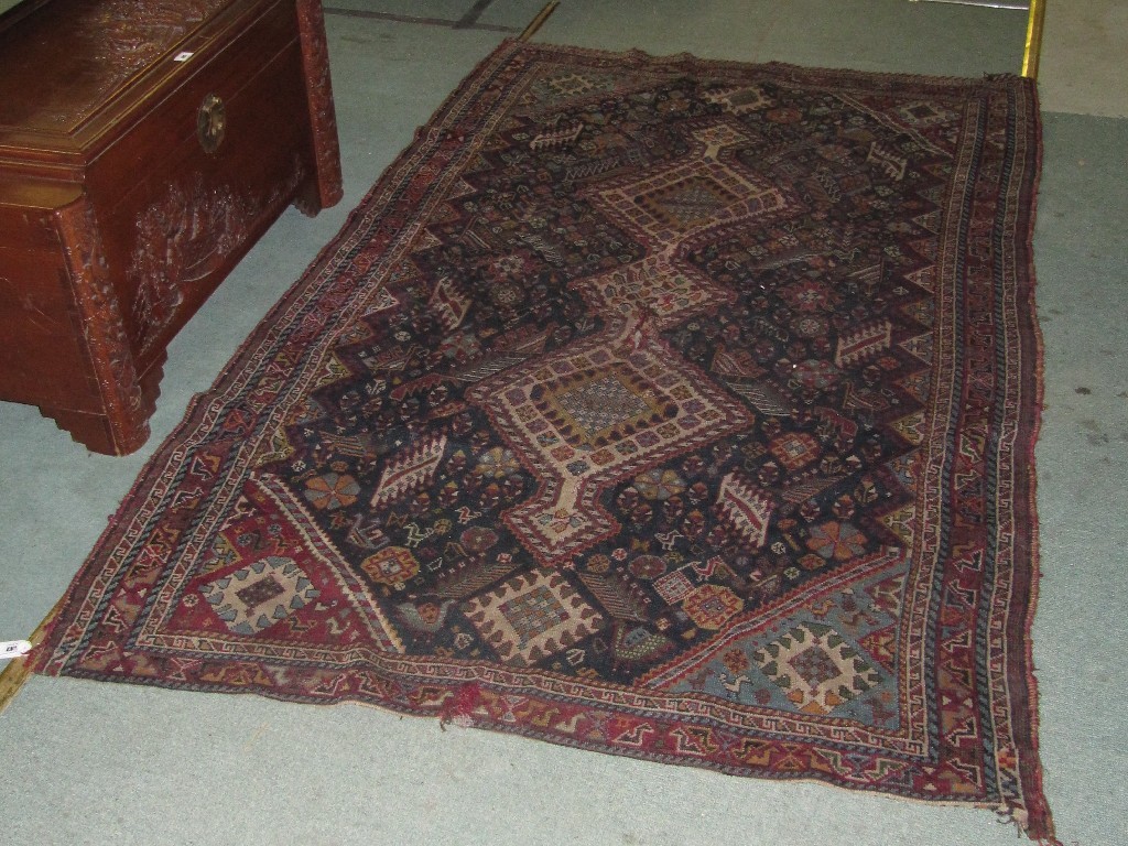 Appraisal: Eastern rug holes